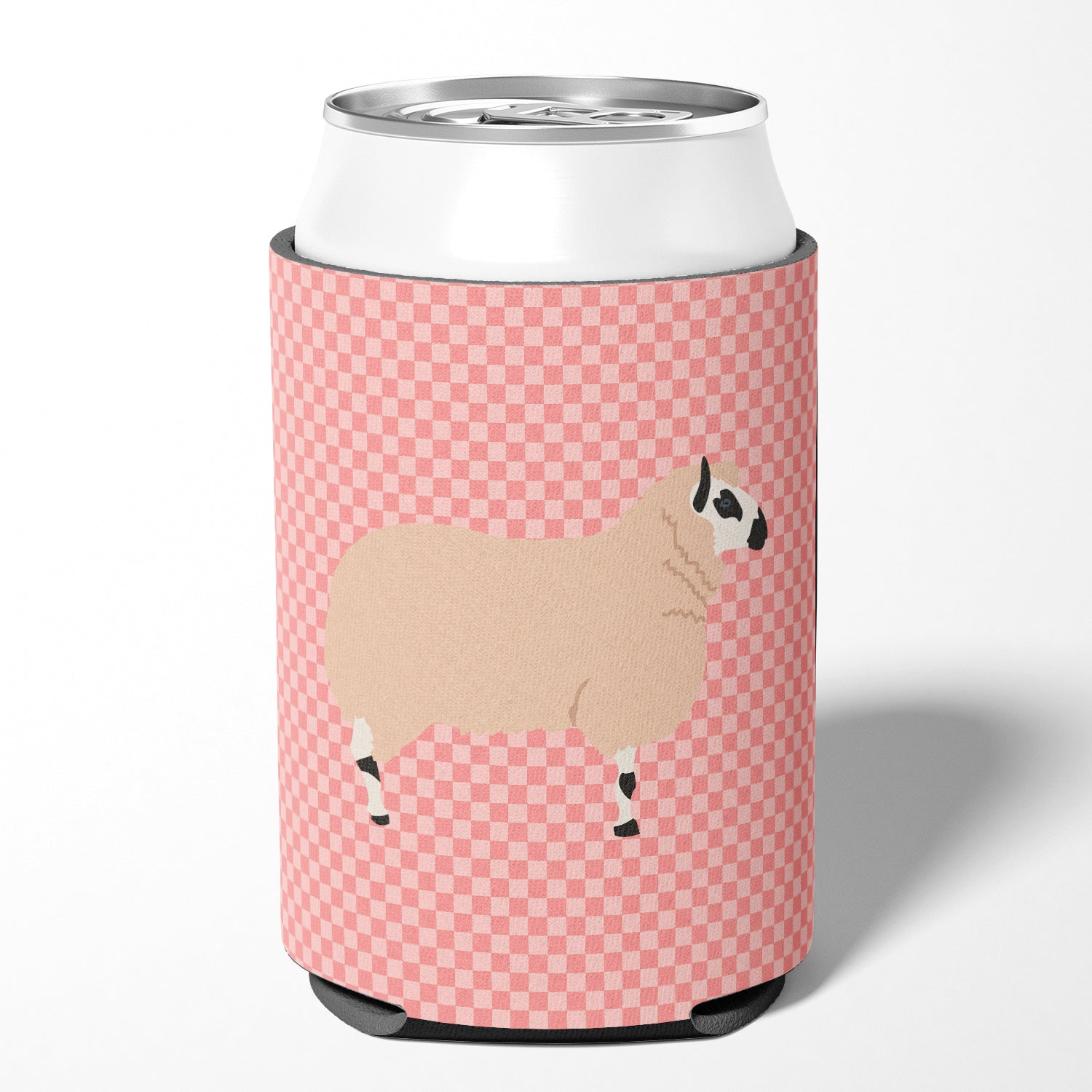 Kerry Hill Sheep Pink Check Can or Bottle Hugger BB7979CC  the-store.com.