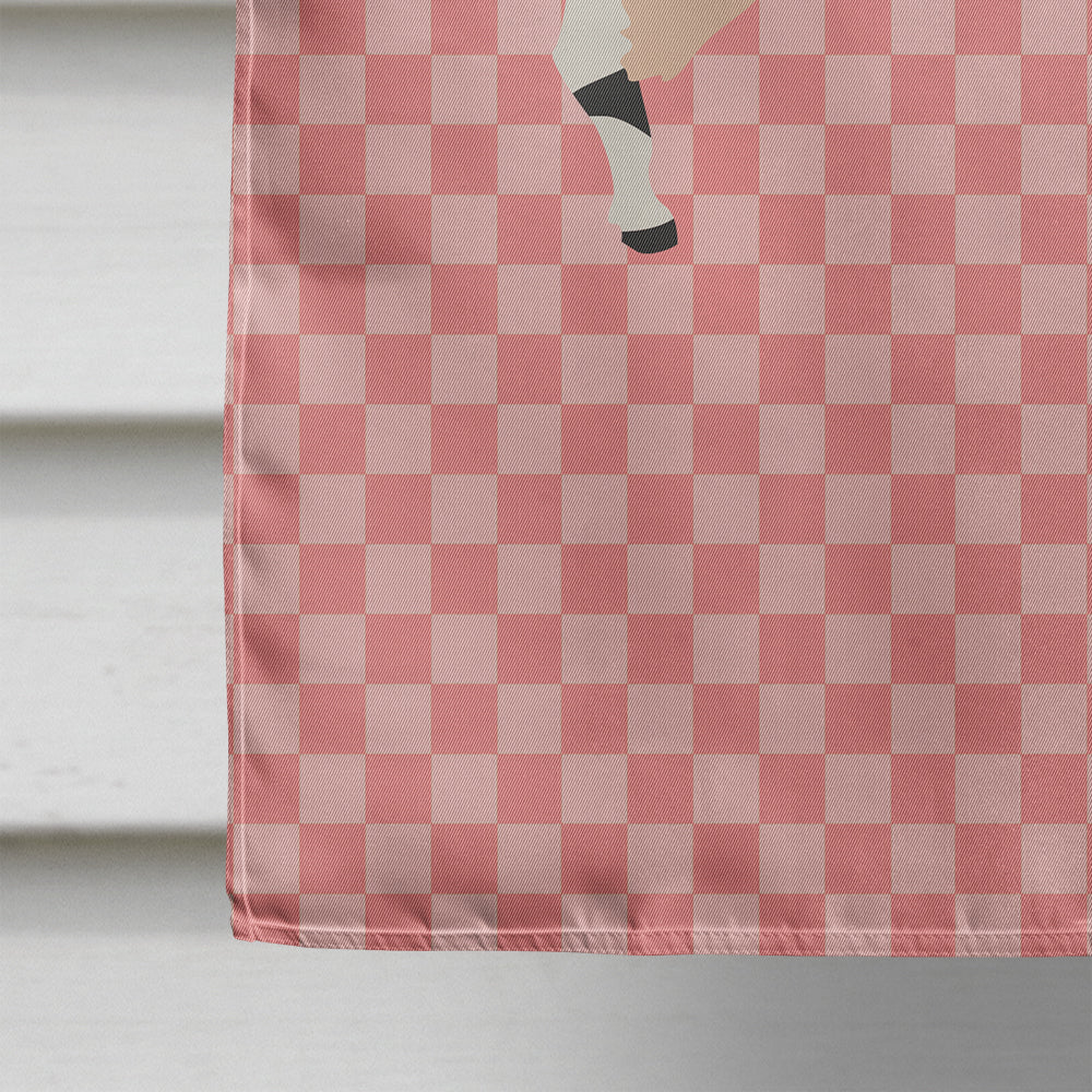 Kerry Hill Sheep Pink Check Flag Canvas House Size BB7979CHF