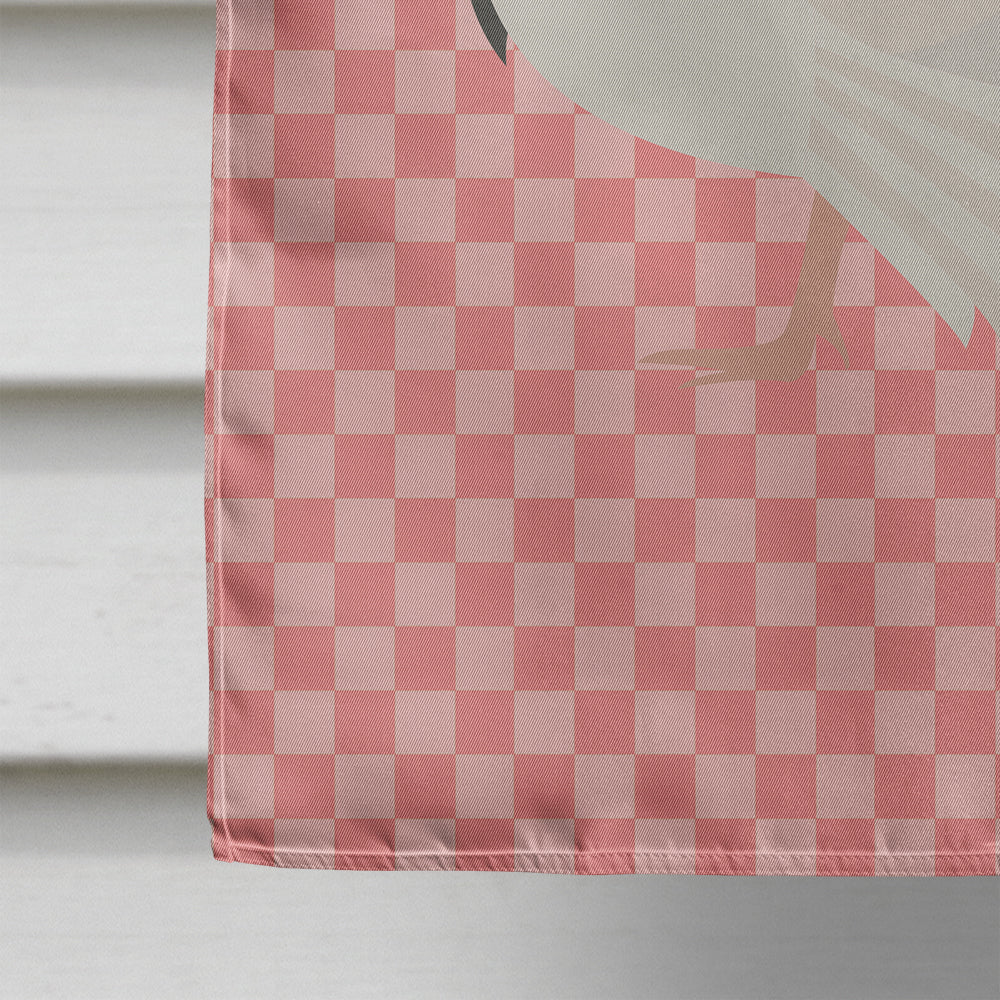 White Holland Turkey Pink Check Flag Canvas House Size BB7983CHF  the-store.com.