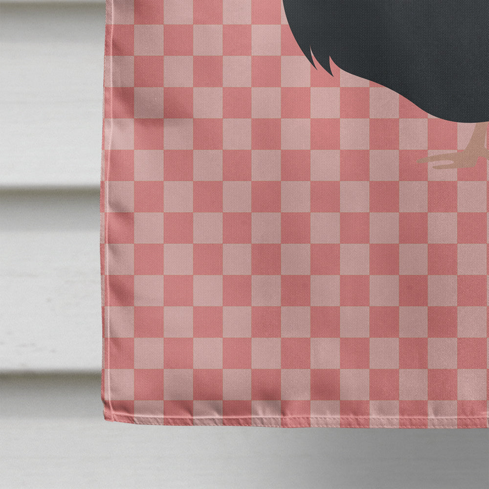 Norfolk Black Turkey Pink Check Flag Canvas House Size BB7985CHF  the-store.com.