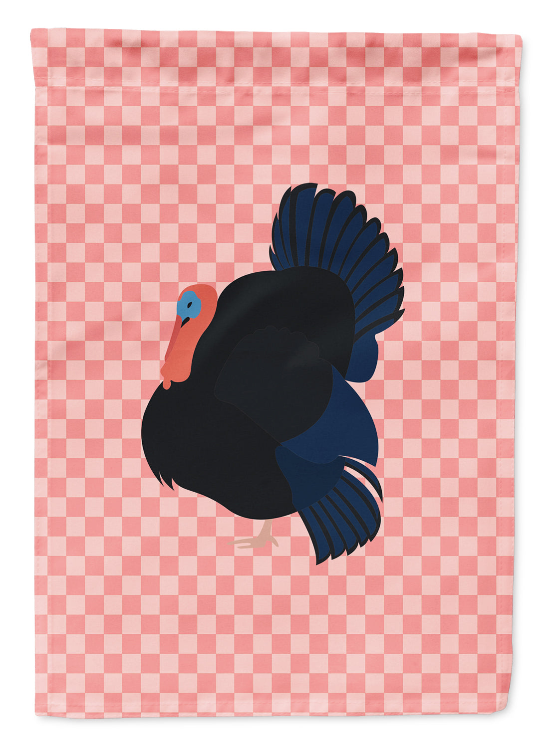 Norfolk Black Turkey Pink Check Flag Garden Size BB7985GF