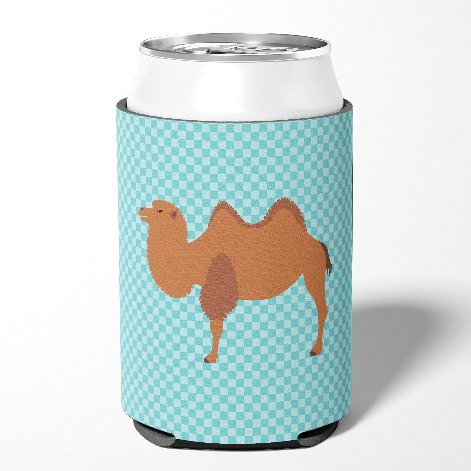 Bactrian Camel Blue Check Can or Bottle Hugger BB7992CC
