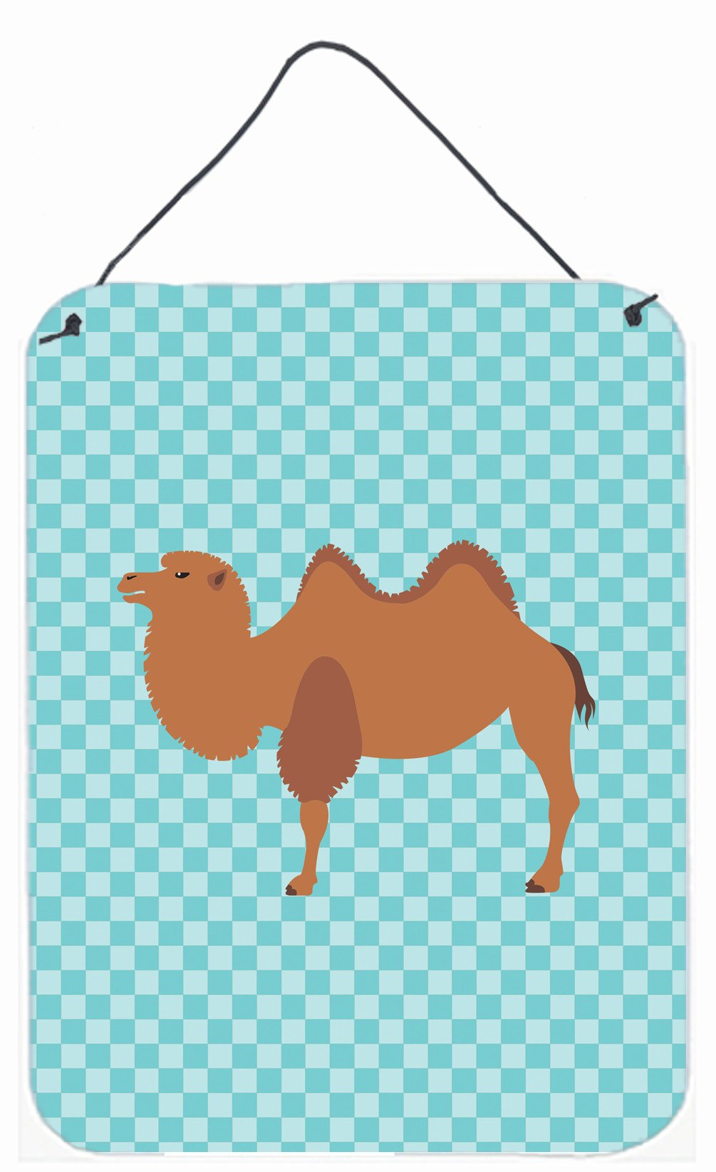 Bactrian Camel Blue Check Wall or Door Hanging Prints BB7992DS1216 by Caroline&#39;s Treasures