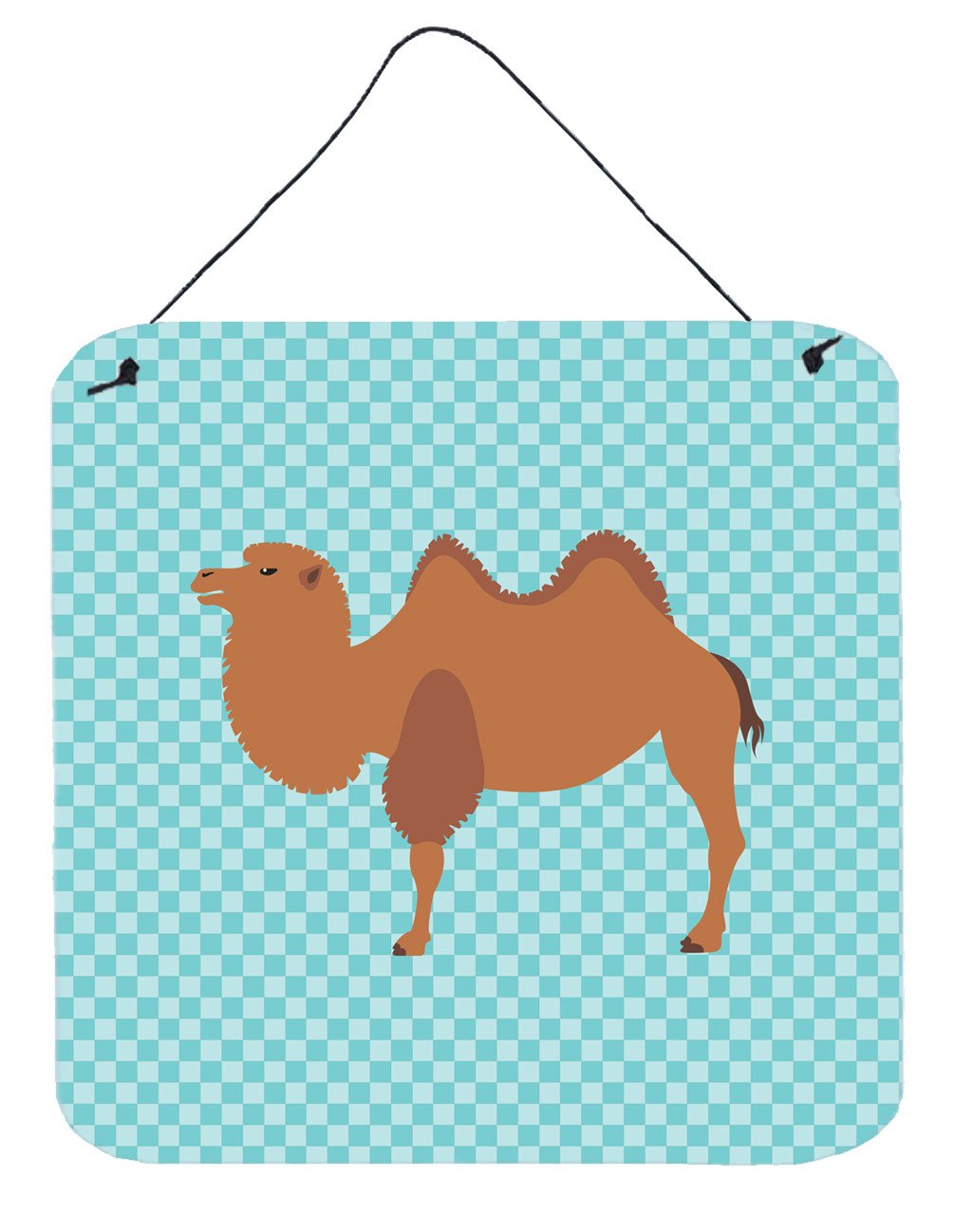 Bactrian Camel Blue Check Wall or Door Hanging Prints BB7992DS66 by Caroline&#39;s Treasures