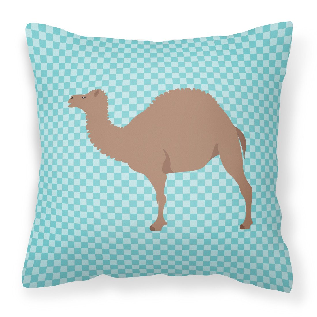 F1 Hybrid Camel Blue Check Fabric Decorative Pillow BB7993PW1818 by Caroline&#39;s Treasures