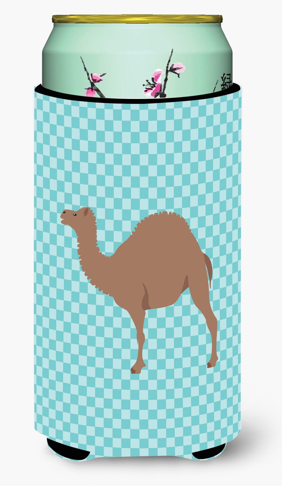 F1 Hybrid Camel Blue Check Tall Boy Beverage Insulator Hugger BB7993TBC by Caroline&#39;s Treasures