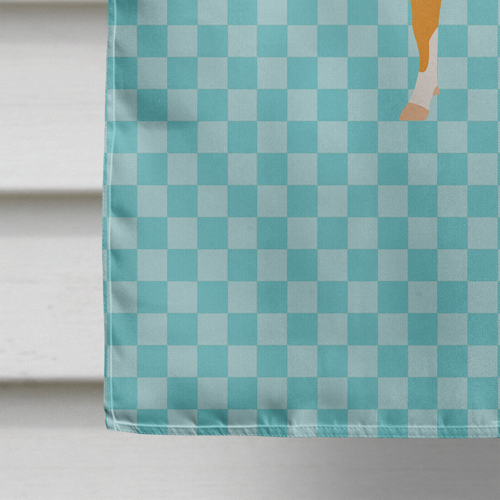 Guernsey Cow Blue Check Flag Canvas House Size BB7995CHF  the-store.com.