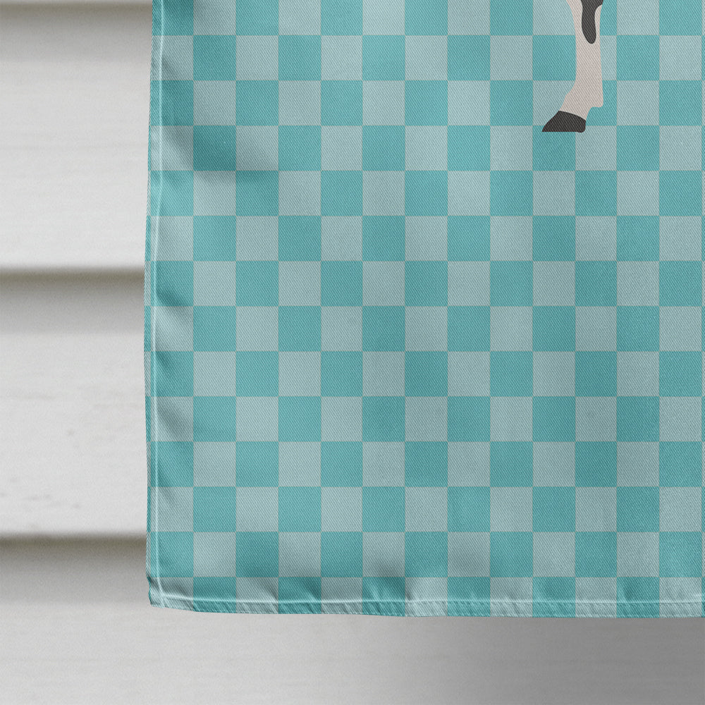 Holstein Cow Blue Check Flag Canvas House Size BB7996CHF  the-store.com.