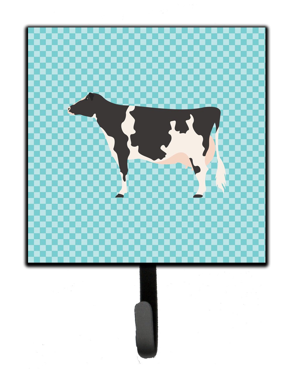 Holstein Cow Blue Check Leash or Key Holder by Caroline&#39;s Treasures
