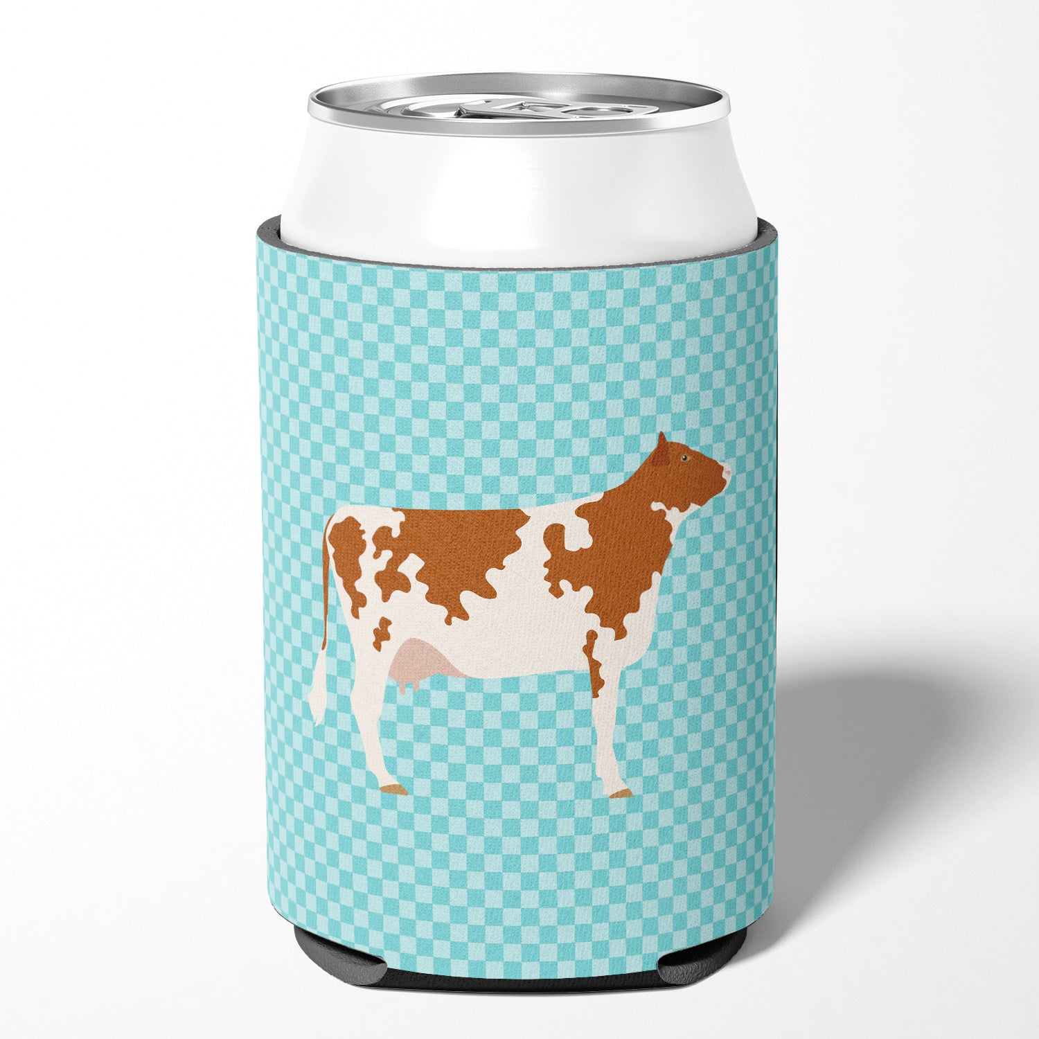 Ayrshire Cow Blue Check Can or Bottle Hugger BB8001CC  the-store.com.