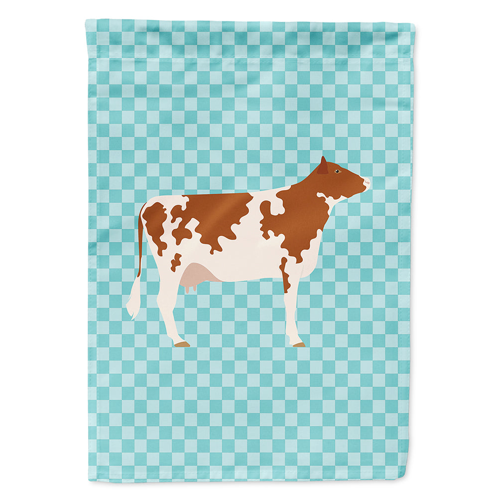 Ayrshire Cow Blue Check Flag Canvas House Size BB8001CHF