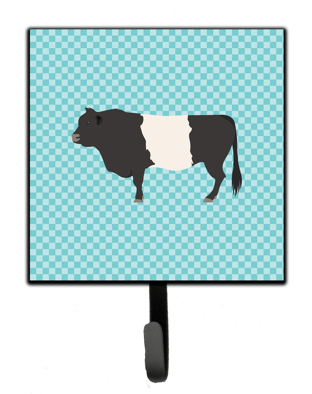 Belted Galloway Cow Blue Check Leash or Key Holder by Caroline&#39;s Treasures