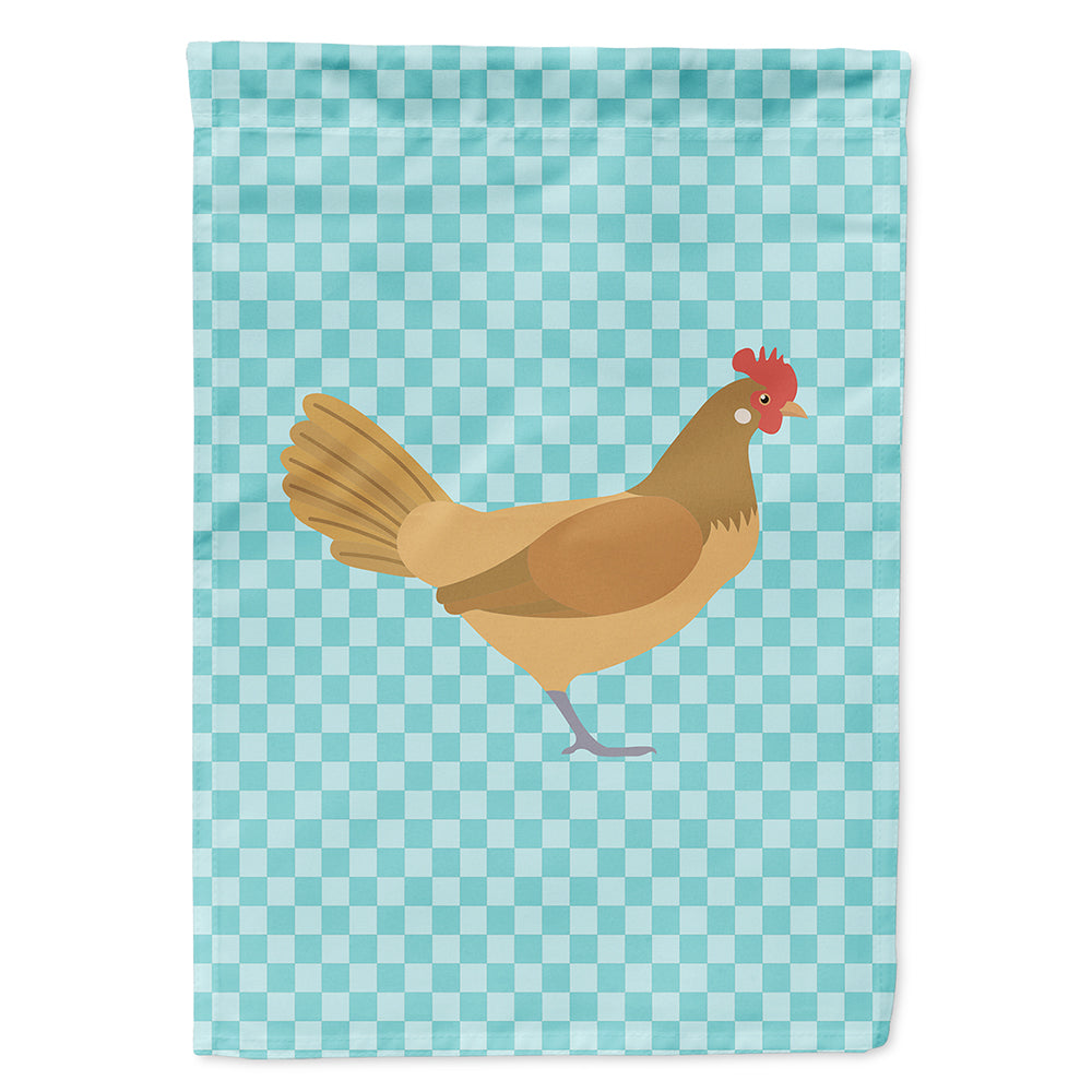Frisian Friesian Chicken Blue Check Flag Canvas House Size BB8006CHF