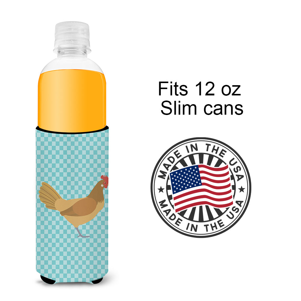 Frisian Friesian Chicken Blue Check  Ultra Hugger for slim cans  the-store.com.