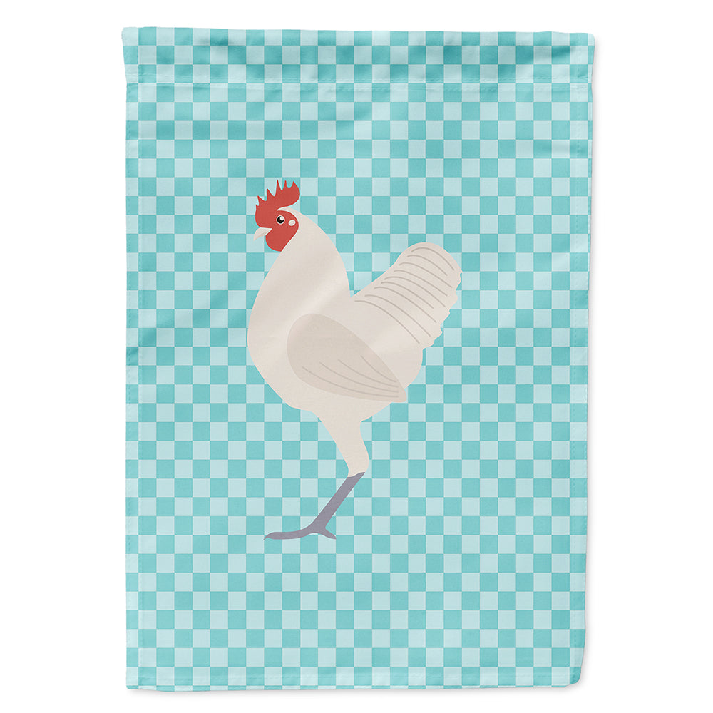 German Langshan Chicken Blue Check Flag Canvas House Size BB8011CHF