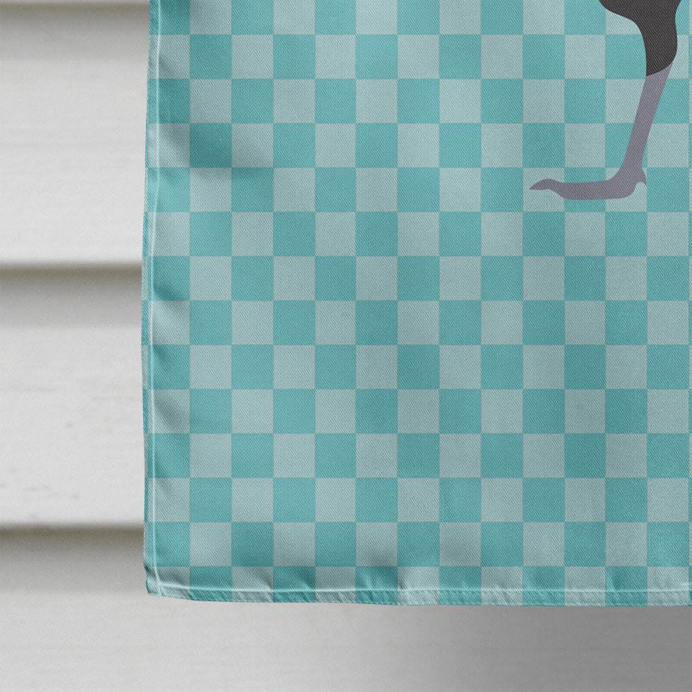 Minorca Ctalalan Chicken Blue Check Flag Canvas House Size BB8015CHF  the-store.com.
