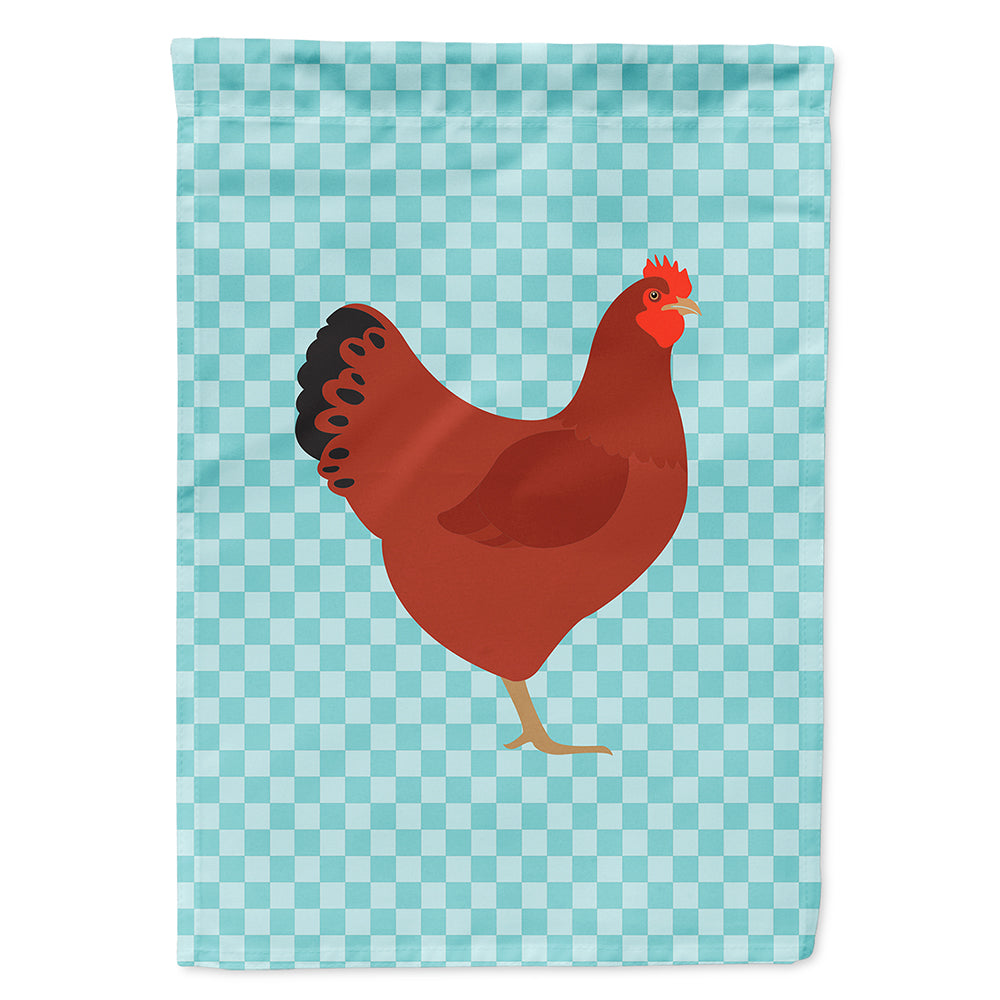 New Hampshire Red Chicken Blue Check Flag Canvas House Size BB8017CHF