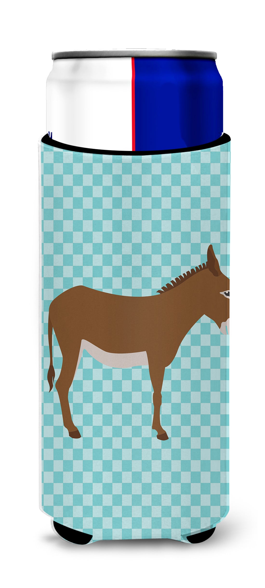Cotentin Donkey Blue Check  Ultra Hugger for slim cans  the-store.com.