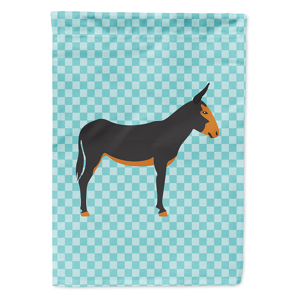 Catalan Donkey Blue Check Flag Canvas House Size BB8029CHF  the-store.com.