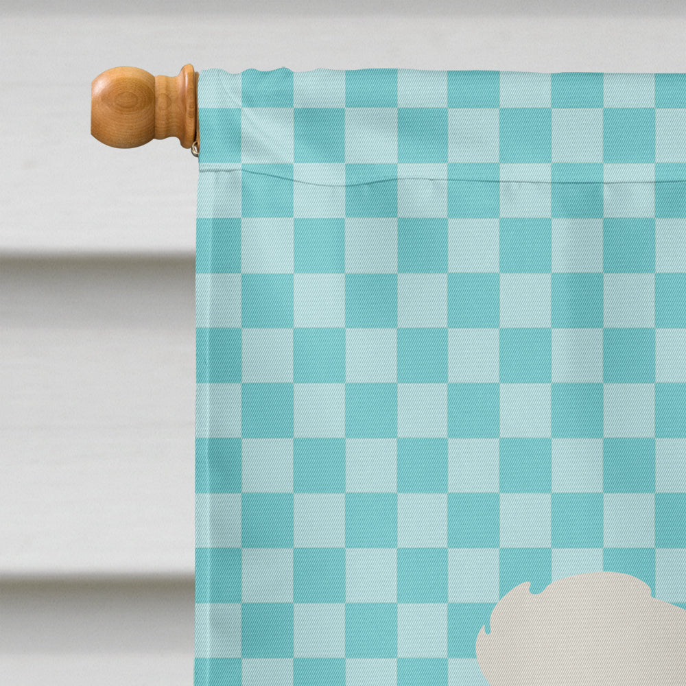 Crested Duck Blue Check Flag Canvas House Size BB8031CHF  the-store.com.
