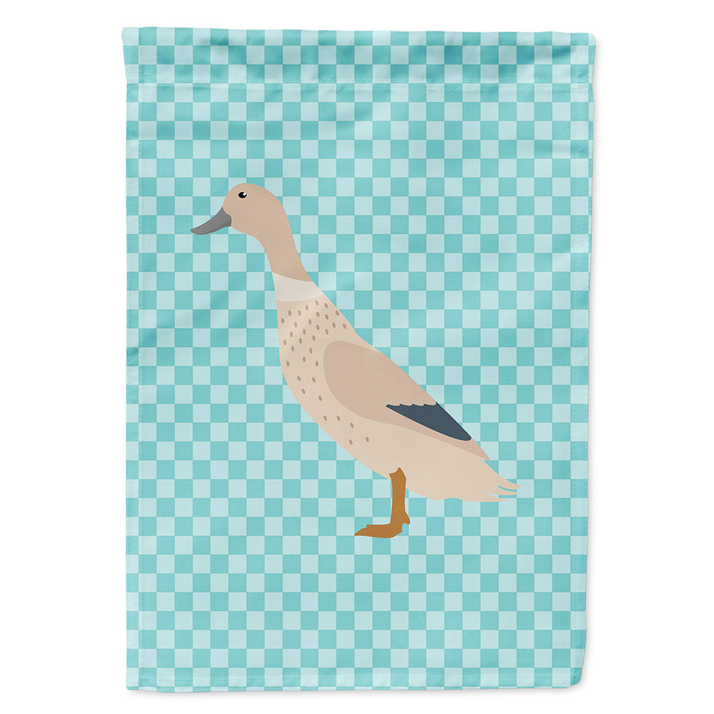 West Harlequin Duck Blue Check Flag Canvas House Size BB8032CHF