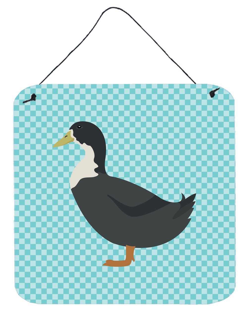 Blue Swedish Duck Blue Check Wall or Door Hanging Prints BB8036DS66 by Caroline's Treasures