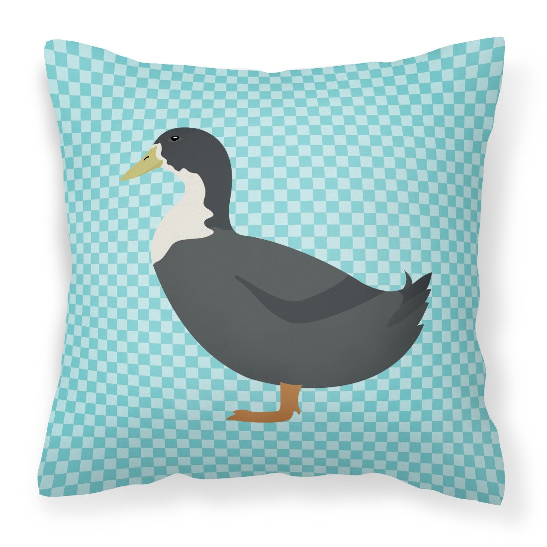 Blue Swedish Duck Blue Check Fabric Decorative Pillow BB8036PW1818 by Caroline&#39;s Treasures