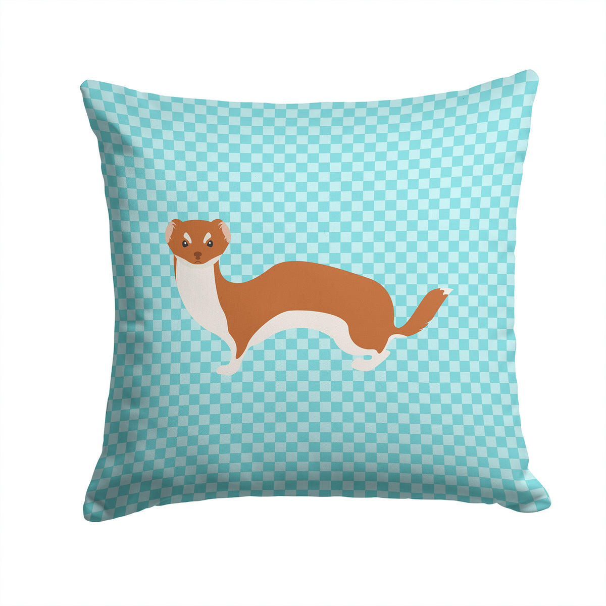Weasel Blue Check Fabric Decorative Pillow BB8044PW1414 - the-store.com