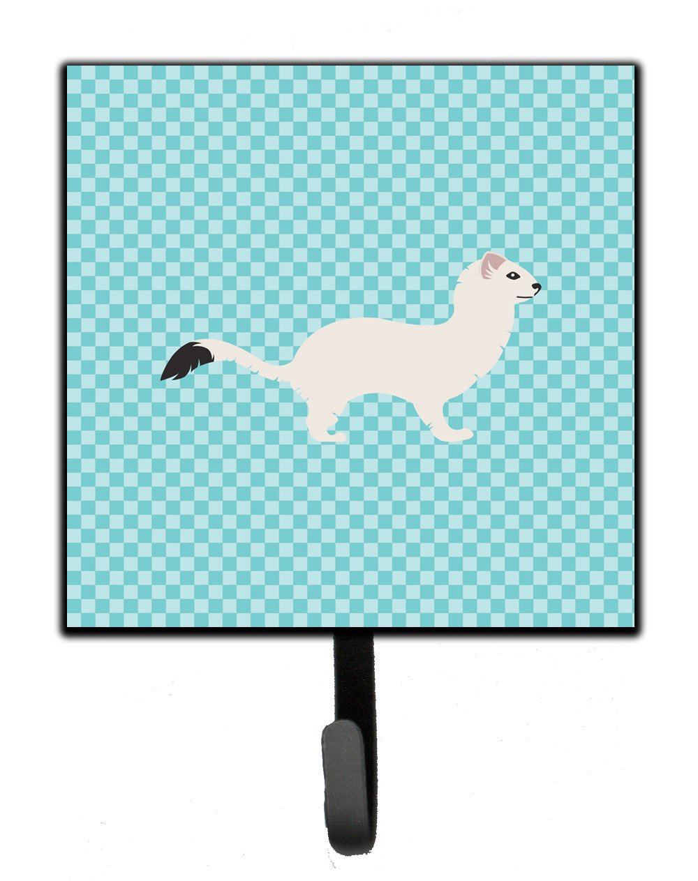 Stoat Short-tailed Weasel Blue Check Leash or Key Holder BB8046SH4 by Caroline&#39;s Treasures
