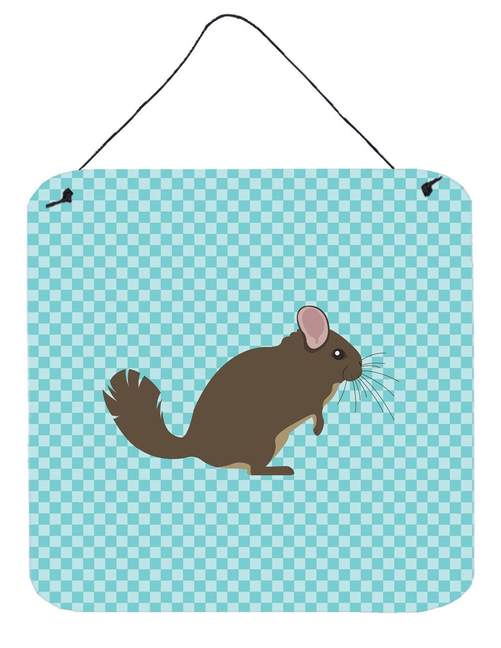 Chinchilla Blue Check Wall or Door Hanging Prints BB8049DS66 by Caroline&#39;s Treasures