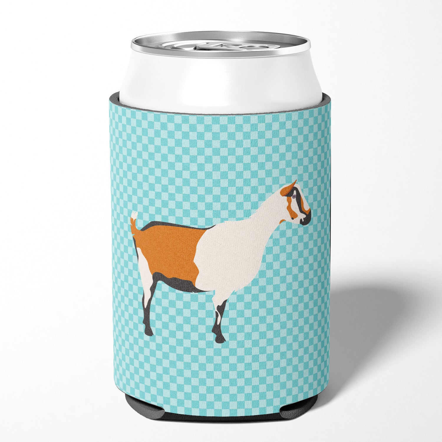 Alpine Goat Blue Check Can or Bottle Hugger BB8054CC