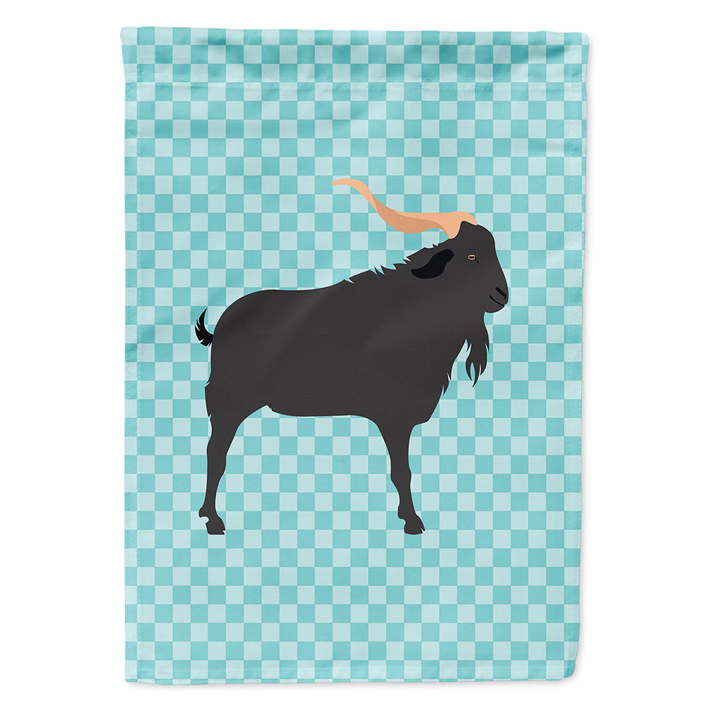 Verata Goat Blue Check Flag Canvas House Size BB8056CHF