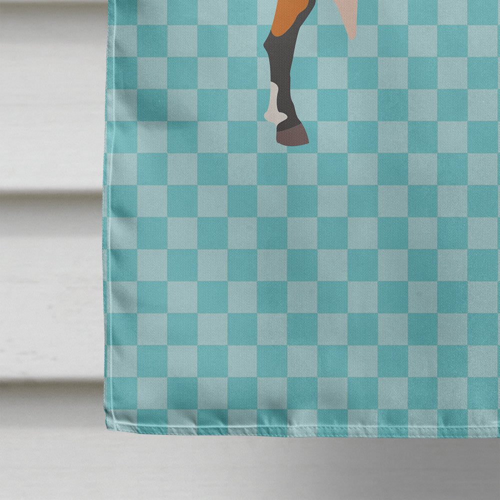 Anglo-nubian Nubian Goat Blue Check Flag Canvas House Size BB8057CHF  the-store.com.