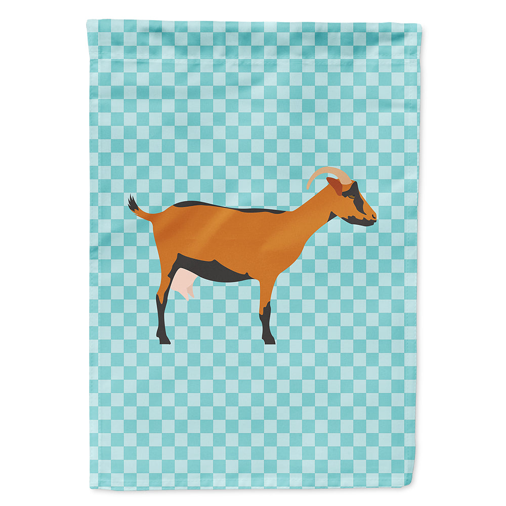 Oberhasli Goat Blue Check Flag Canvas House Size BB8062CHF