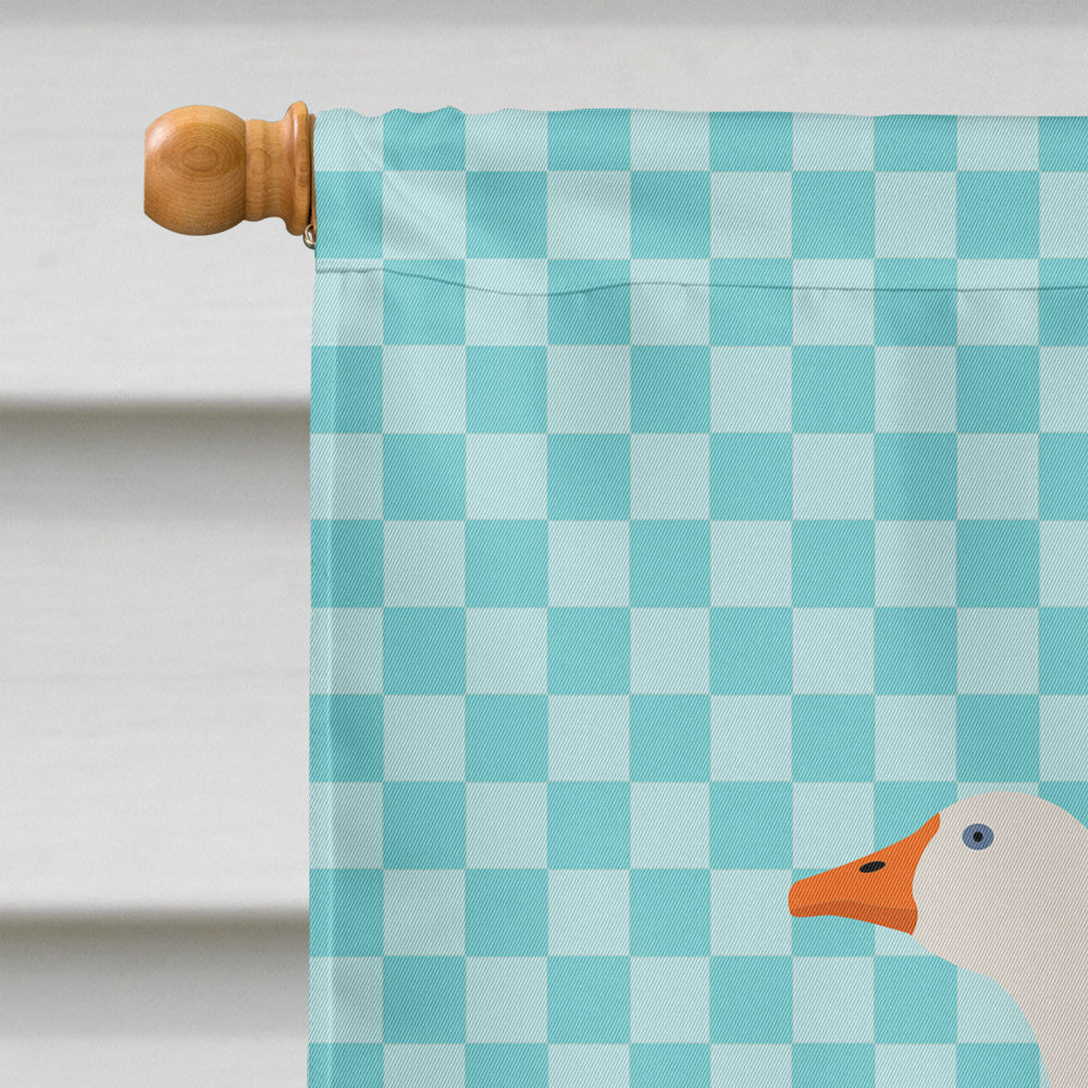 Embden Goose Blue Check Flag Canvas House Size BB8066CHF  the-store.com.