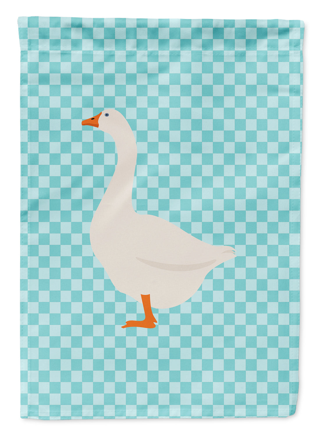 Embden Goose Blue Check Flag Canvas House Size BB8066CHF  the-store.com.