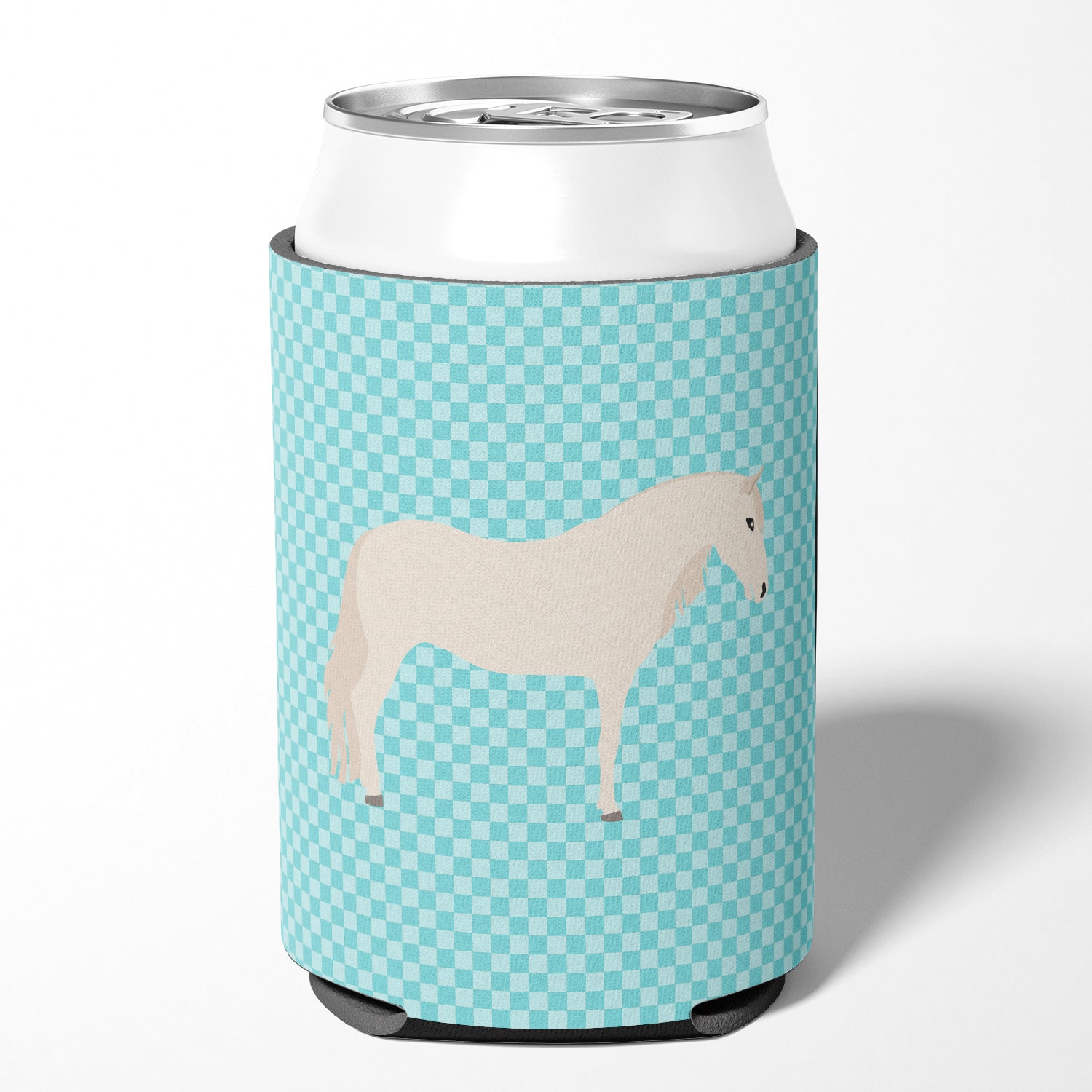 Paso Fino Horse Blue Check Can or Bottle Hugger BB8079CC  the-store.com.