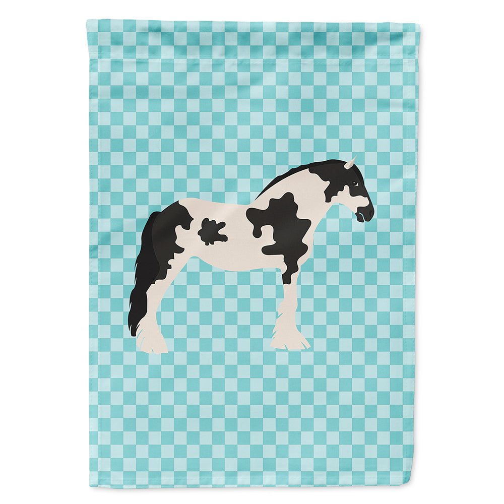 Cyldesdale Horse Blue Check Flag Canvas House Size BB8086CHF