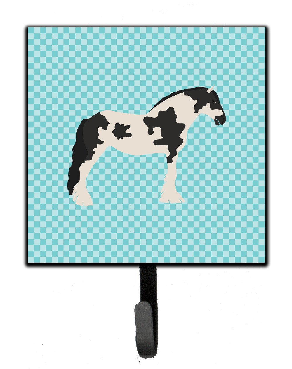 Cyldesdale Horse Blue Check Leash or Key Holder BB8086SH4 by Caroline's Treasures