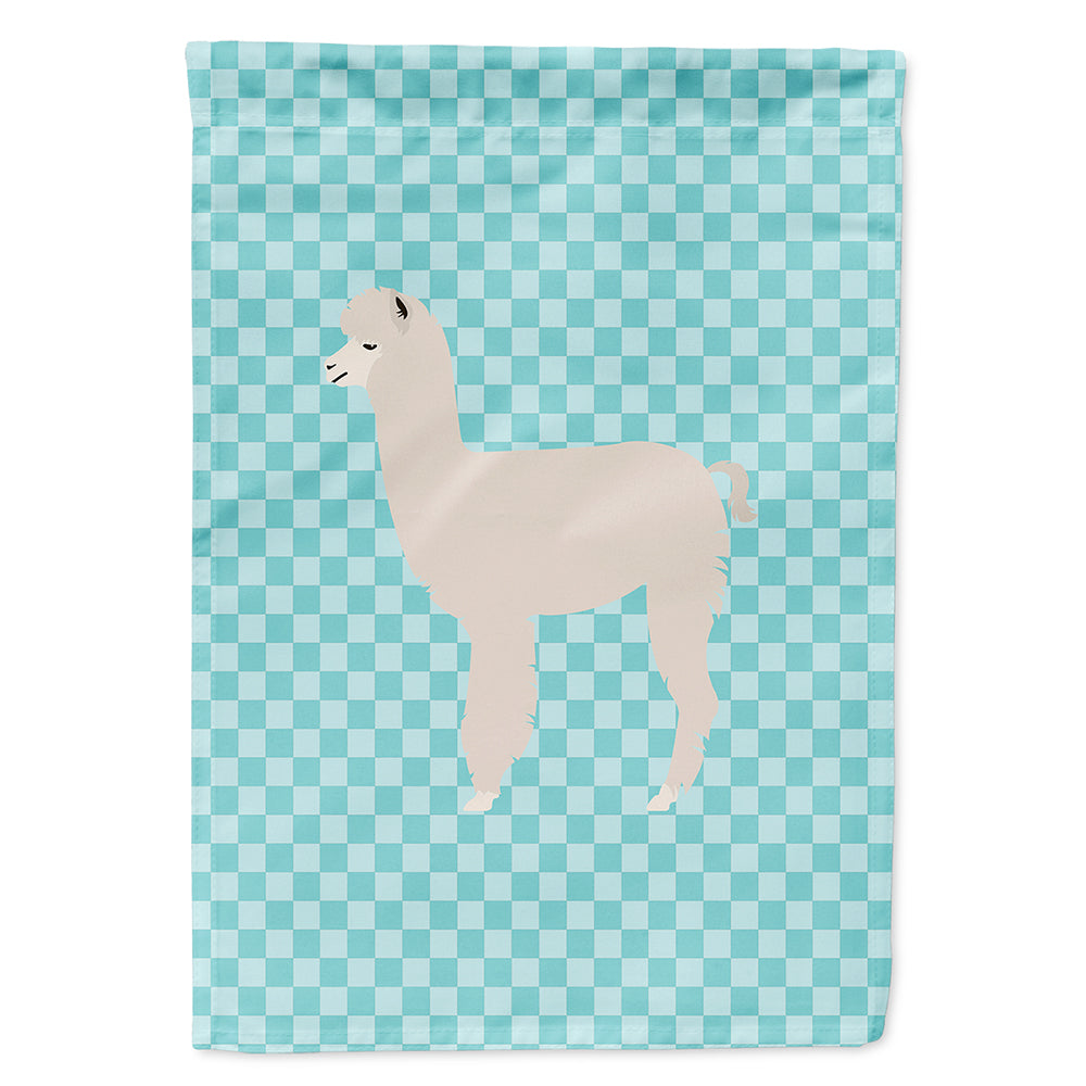 Alpaca Blue Check Flag Canvas House Size BB8093CHF