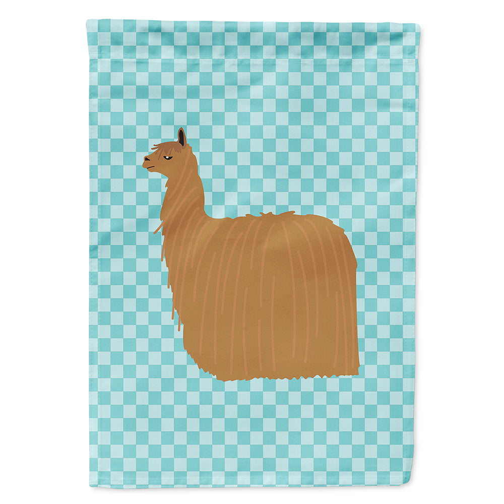 Alpaca Suri Blue Check Flag Canvas House Size BB8094CHF