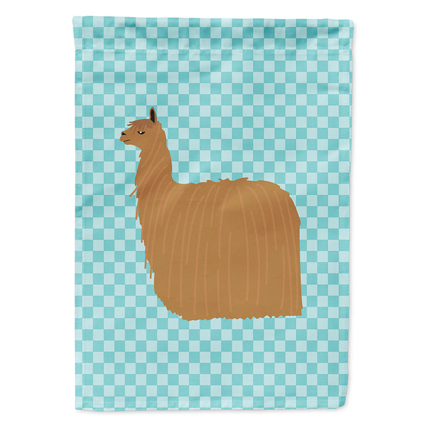 Alpaca Suri Blue Check Flag Canvas House Size BB8094CHF
