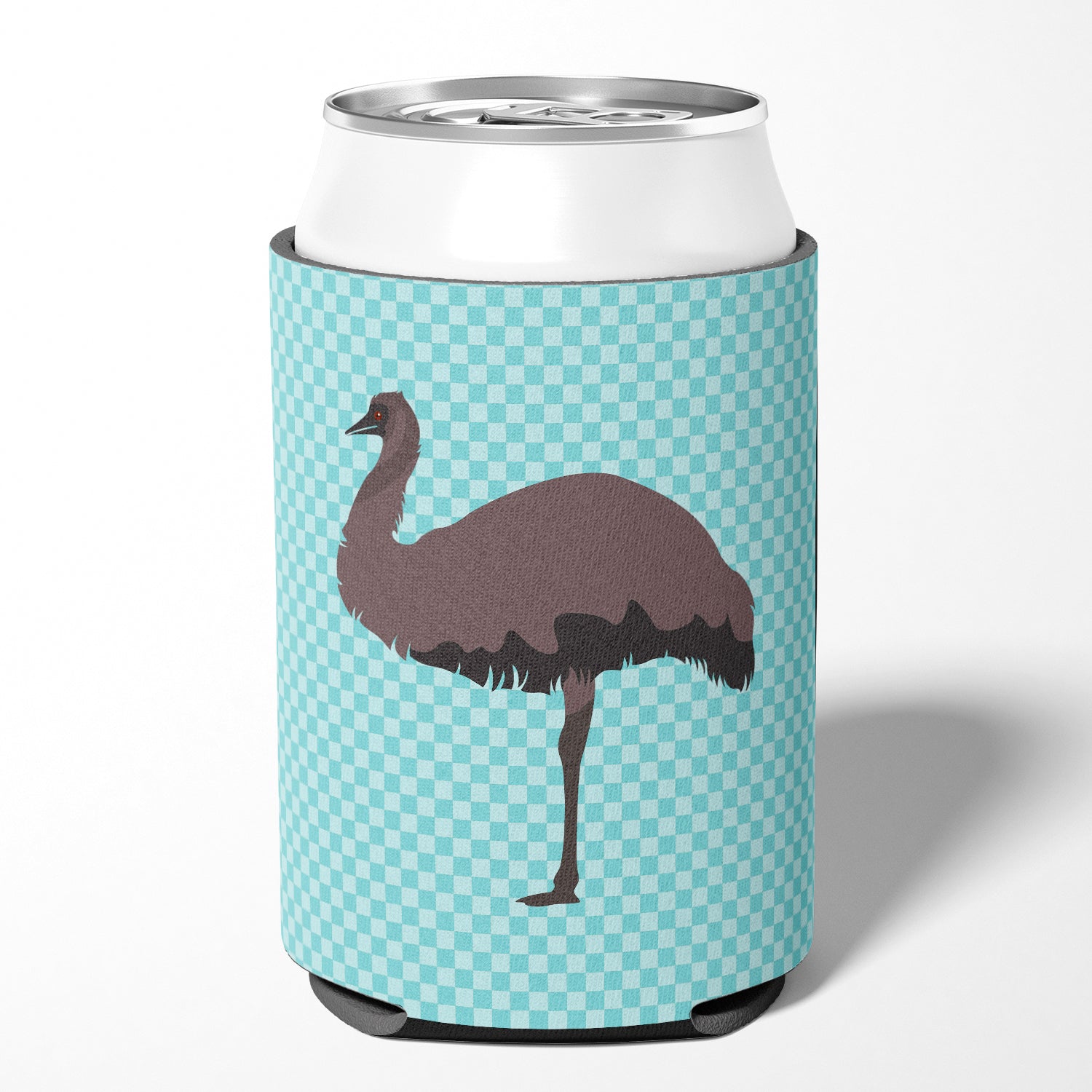 Emu Blue Check Can or Bottle Hugger BB8096CC