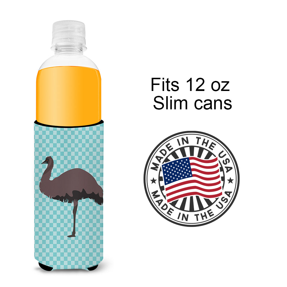 Emu Blue Check  Ultra Hugger for slim cans  the-store.com.