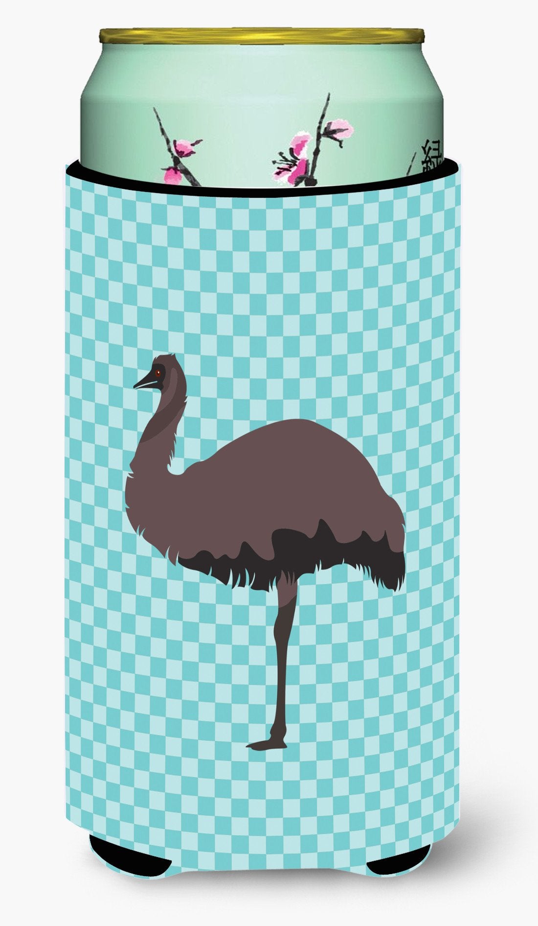 Emu Blue Check Tall Boy Beverage Insulator Hugger BB8096TBC by Caroline&#39;s Treasures