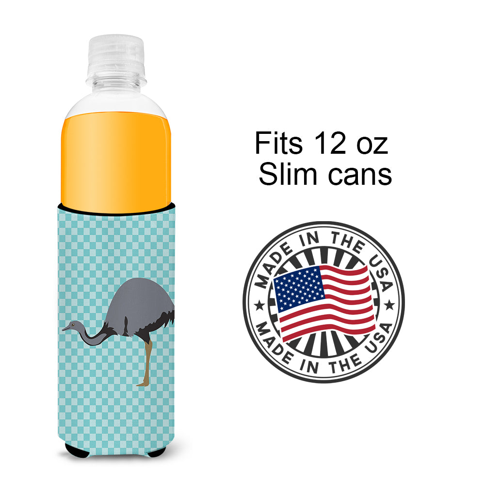 Rhea Blue Check  Ultra Hugger for slim cans