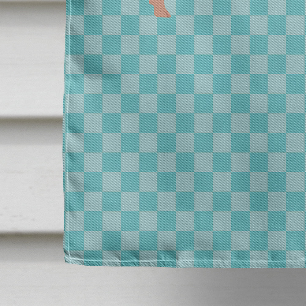 American Landrace Pig Blue Check Flag Canvas House Size BB8106CHF  the-store.com.