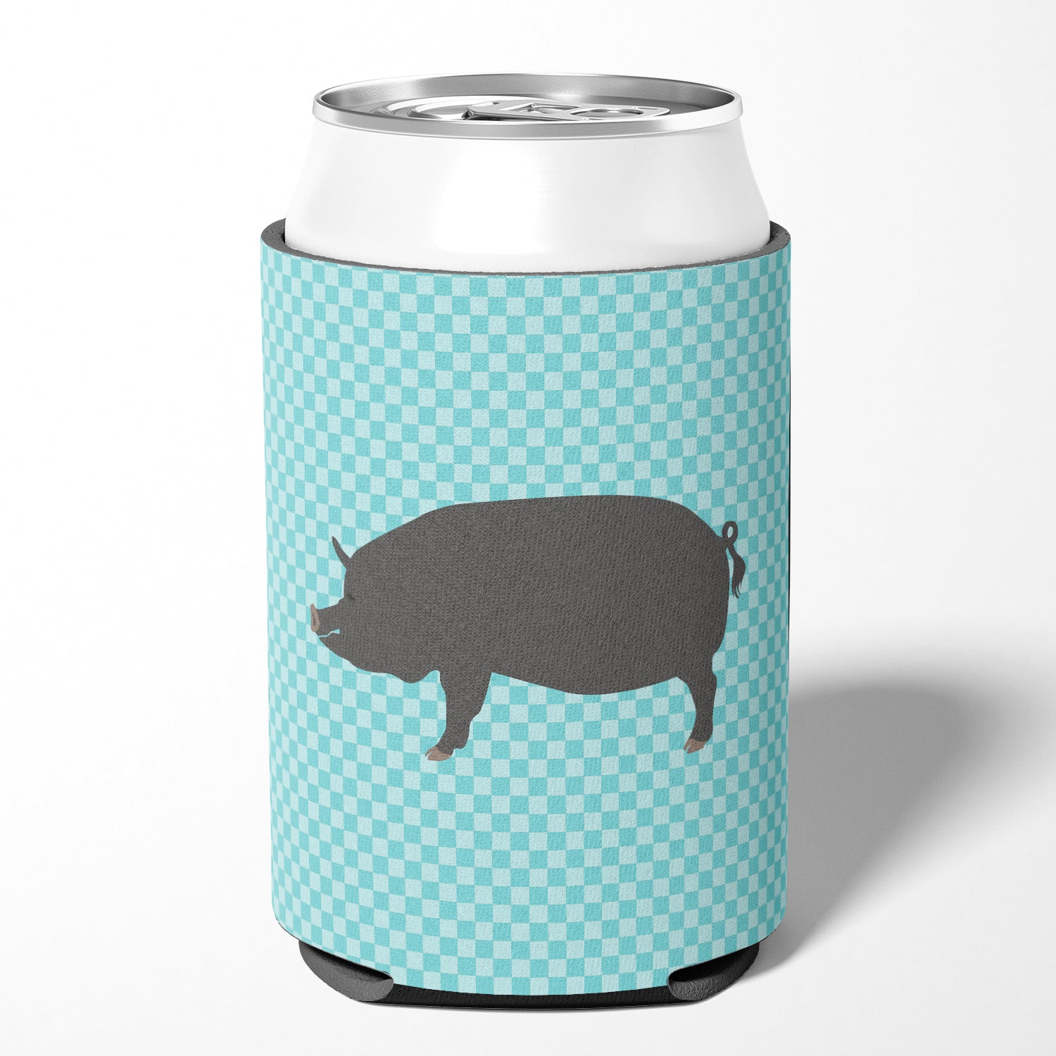 Berkshire Pig Blue Check Can or Bottle Hugger BB8107CC  the-store.com.