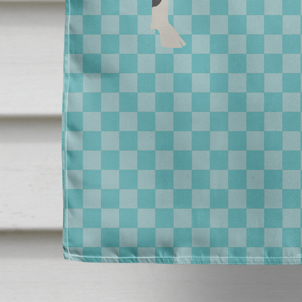 Hampshire Pig Blue Check Flag Canvas House Size BB8113CHF