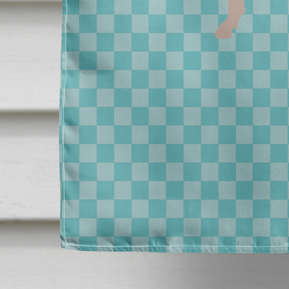 Gloucester Old Spot Pig Blue Check Flag Canvas House Size BB8114CHF  the-store.com.